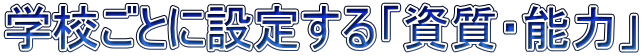学校ごとに設定する「資質・能力」